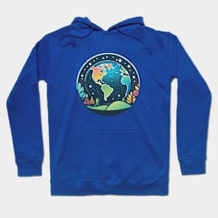 Colorful globe - fantasy earth Hoodie